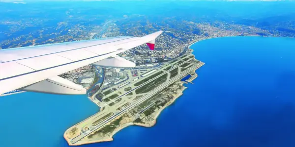 Nice Airport Driver: A plane over Nice airport