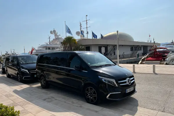 Nice Sanremo Transfer: A van in Sanremo marina